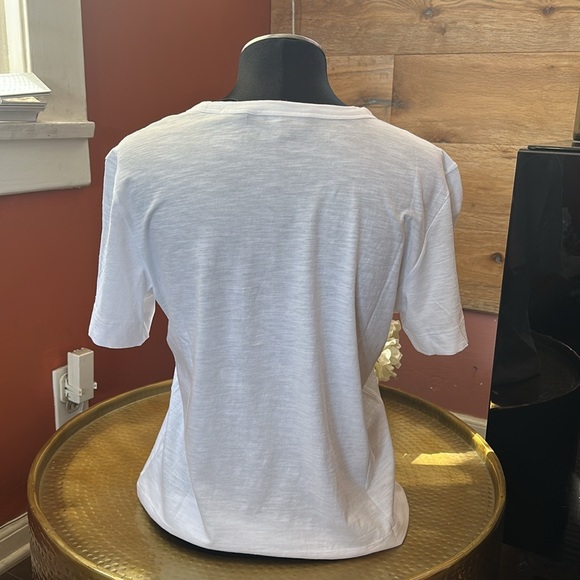 Theory White Short Sleeve Tee - Picture 3 of 6